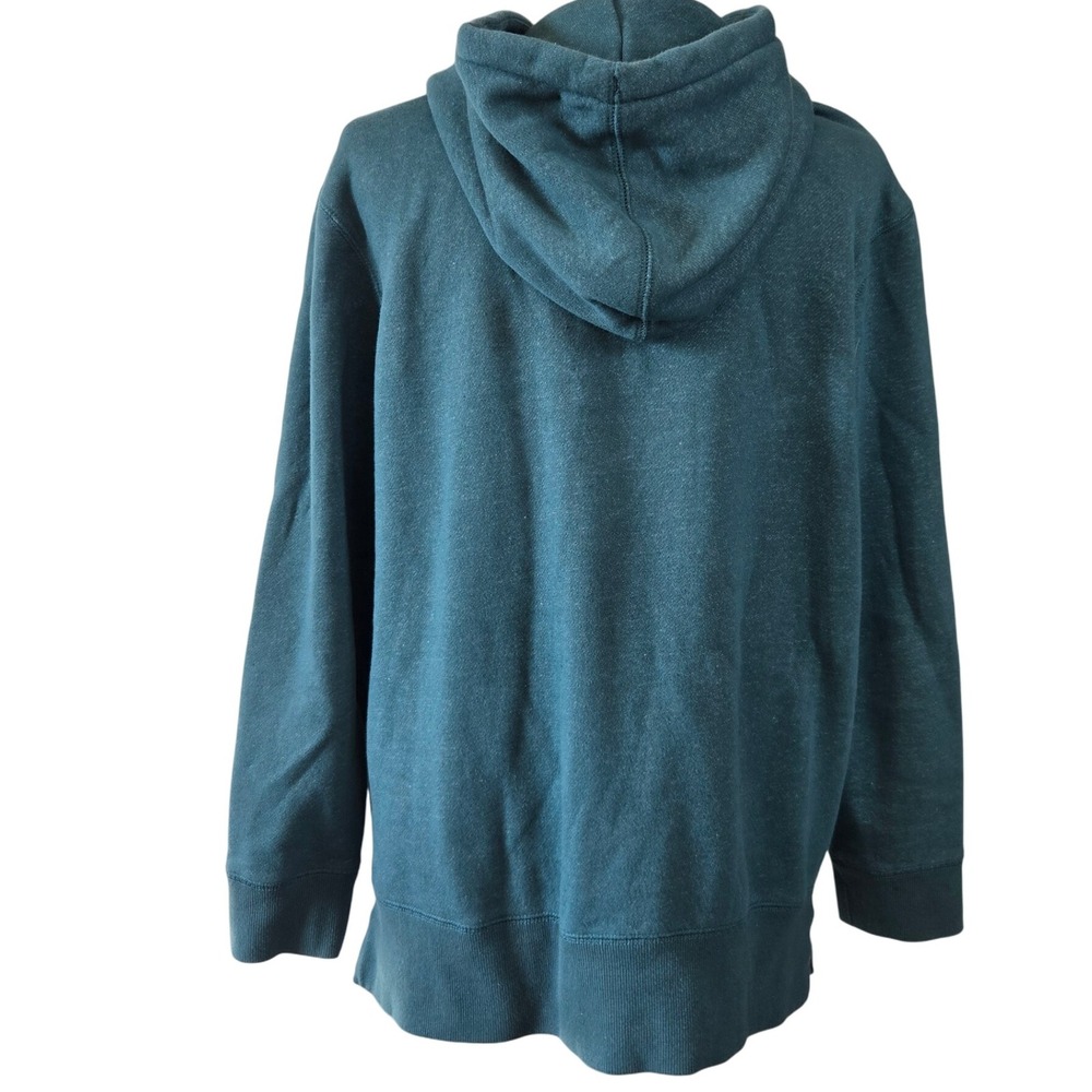 Newport Boyfriend Hoodie Womens M Teal Green Cotton Recycled Polyester Pullover - Picture 6 of 6